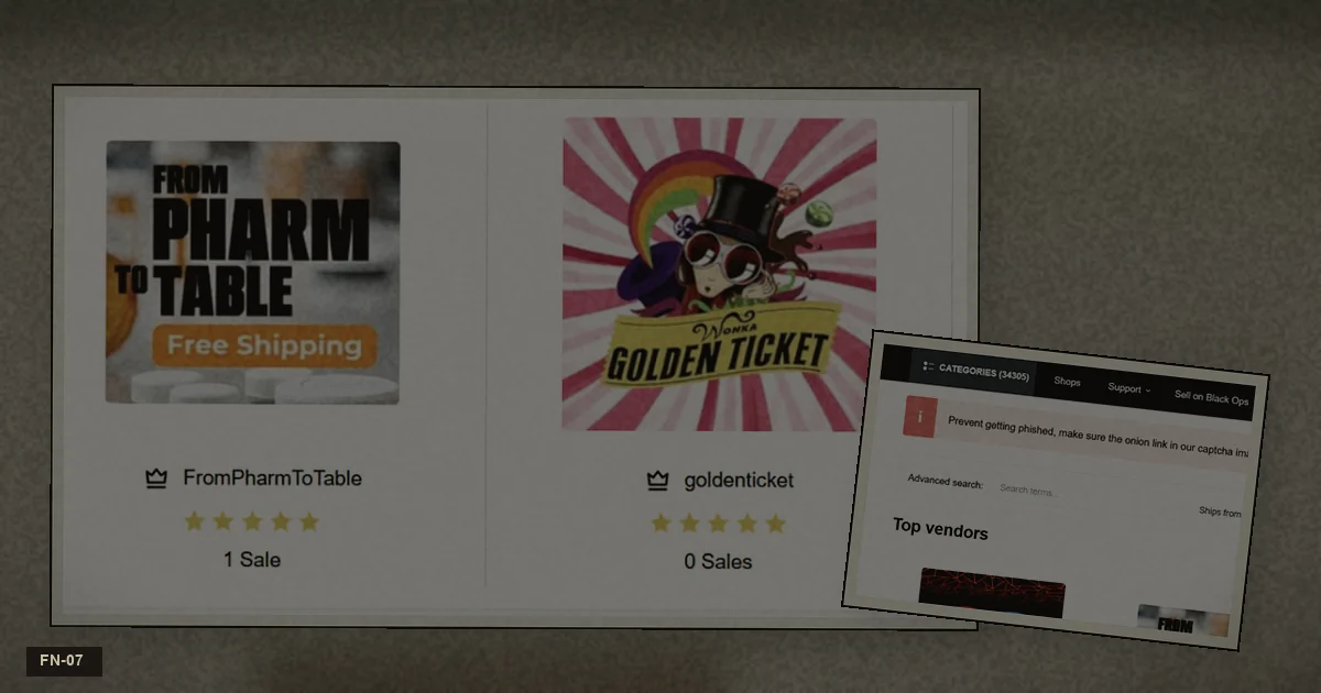 Vendor-card photograph for harm-reduction context
