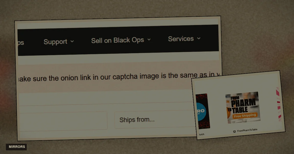 Search-bar crop from the BlackOps tor interface capture